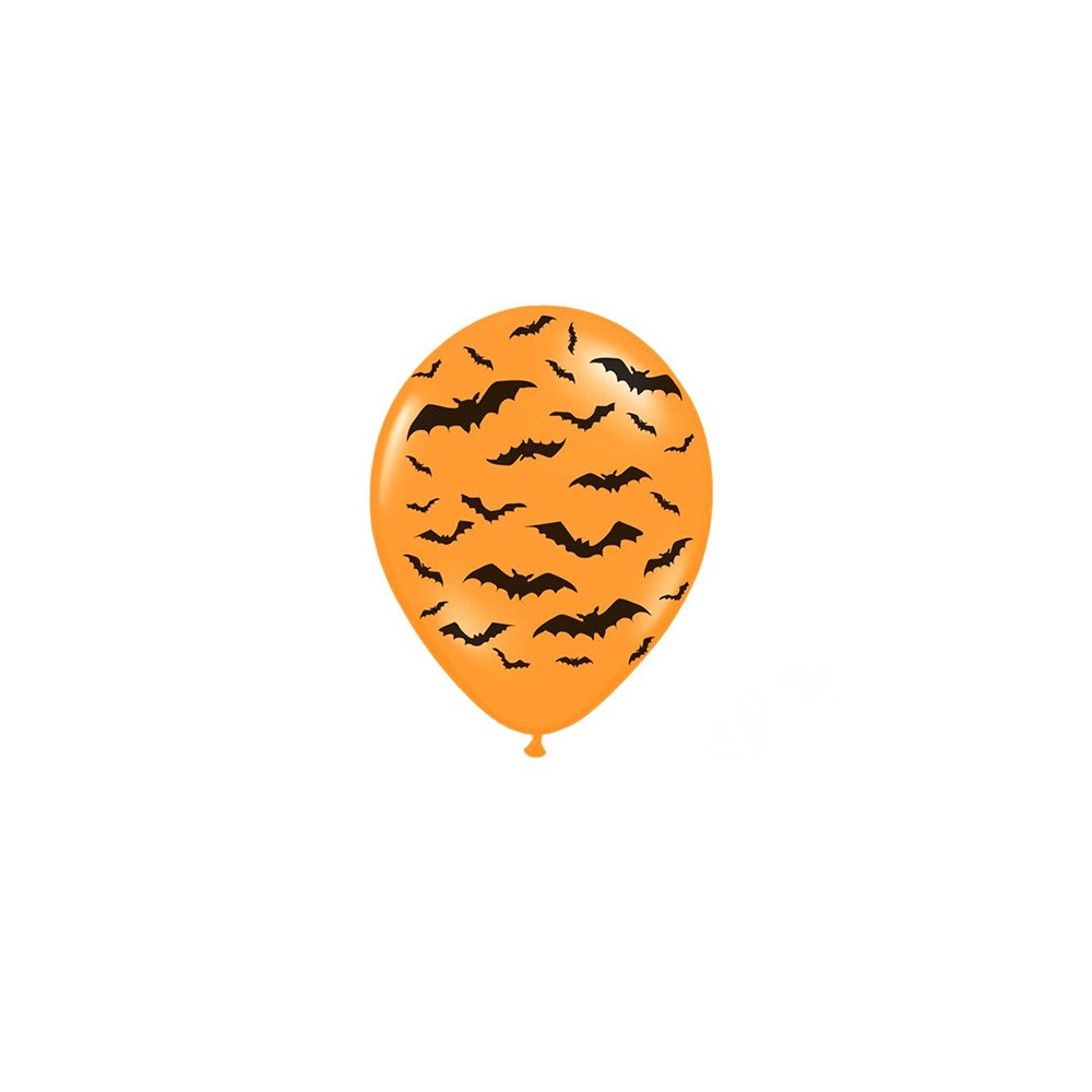 Balony Nietoperze - pomarańczowe, 30 cm, 6 szt.