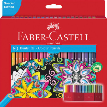 Zestaw kredek ołówkowych w pudełku, Zamek - Faber-Castell - 60 kolorów