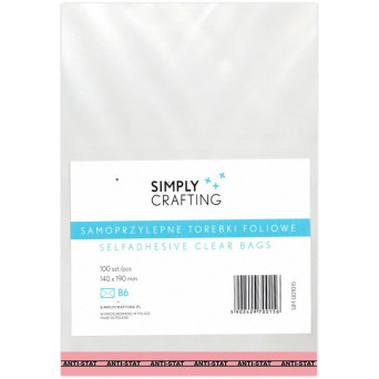 Torebki, woreczki foliowe z klejem - Simply Crafting - B6, 100 szt.