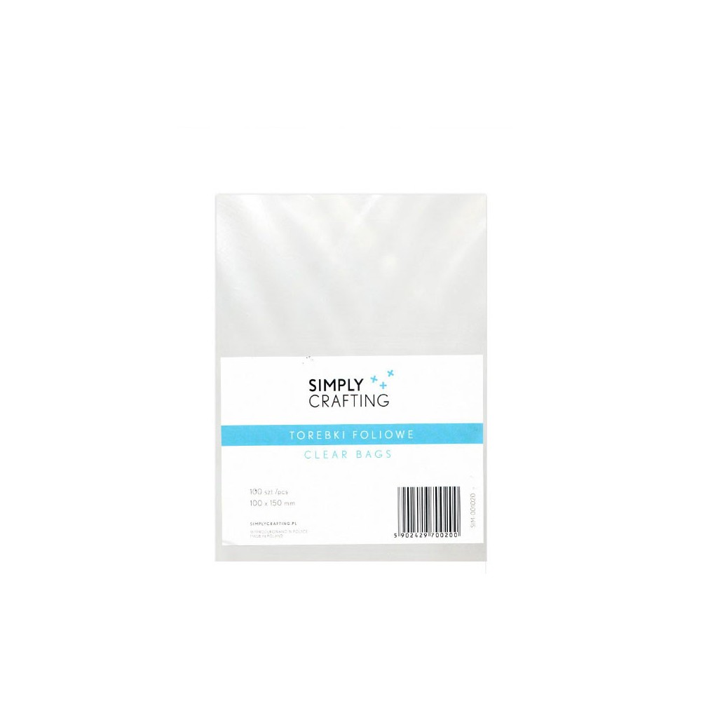 Foil plastic bags - 10 x 15 cm, 100 pcs.