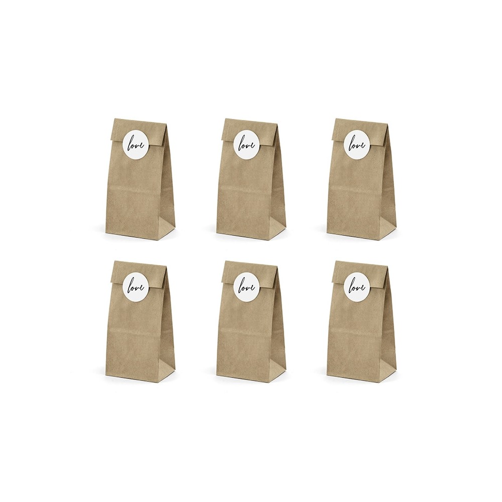 Treat bags, kraft, 6 pcs