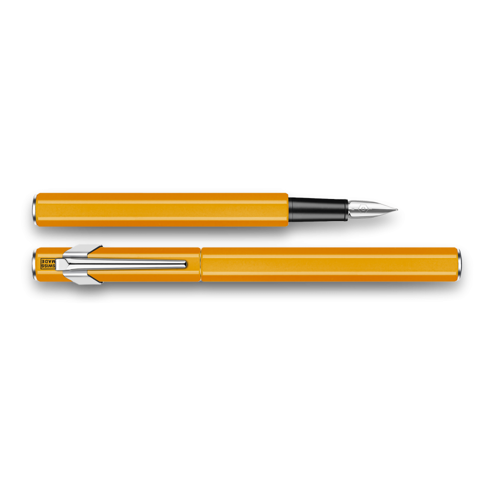 849 F metal, orange fluo fountain pen - Caran d'Ache