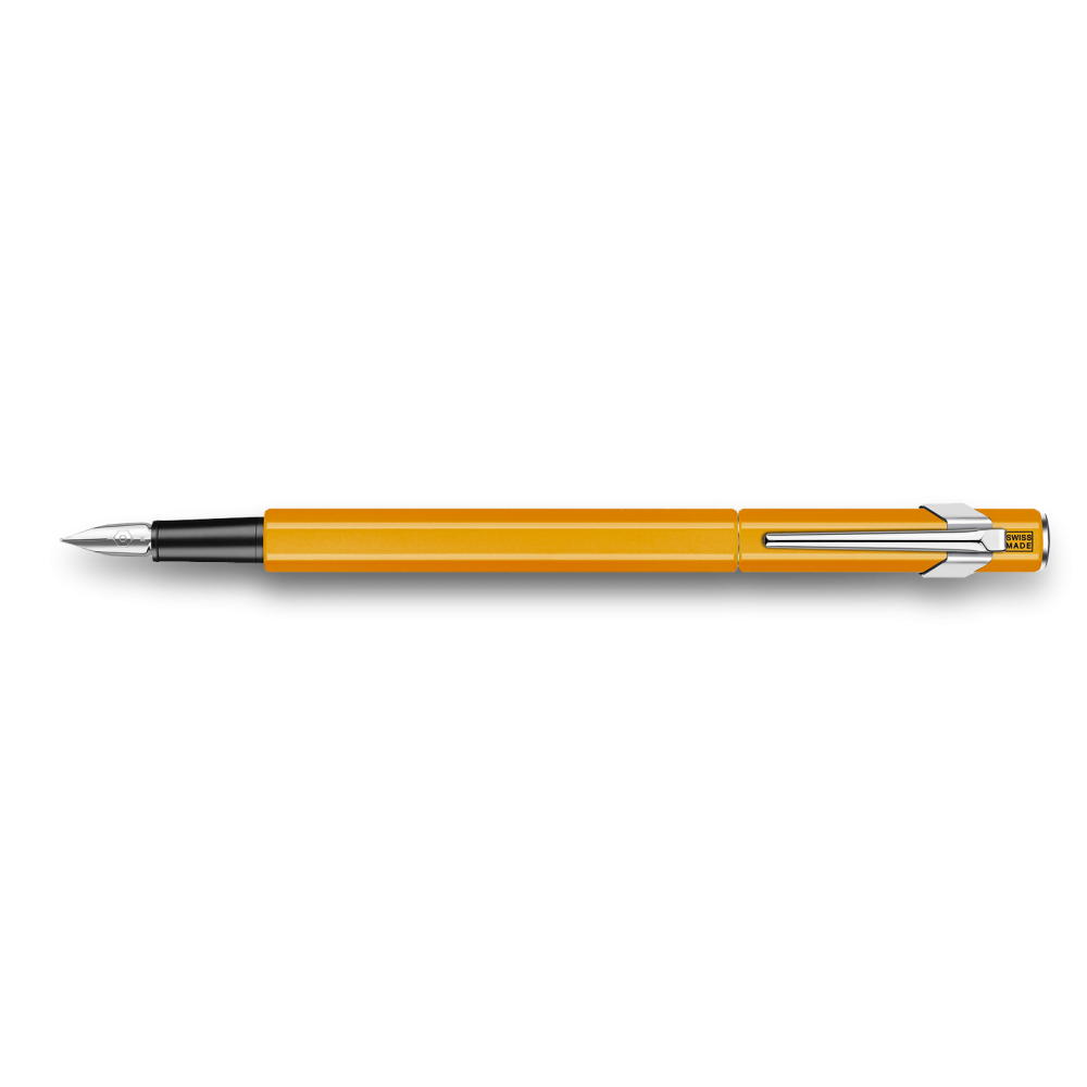 Pióro wieczne 849 z etui - Caran d'Ache - pomarańczowe fluo, F
