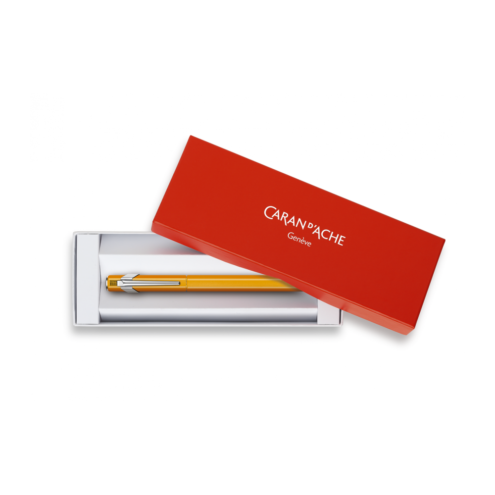 849 F metal, orange fluo fountain pen - Caran d'Ache