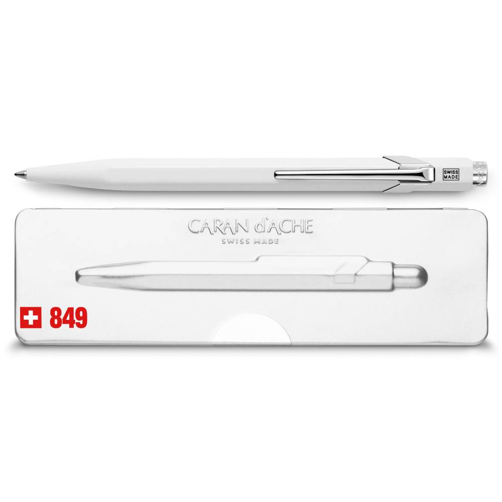 849 Pop Line, white ballpoint pen - Caran d'Ache