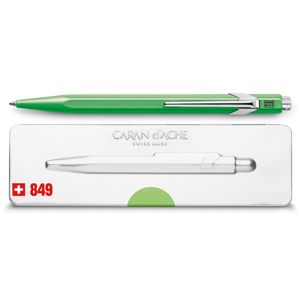 849 Pop Line, green fluo ballpoint pen - Caran d'Ache