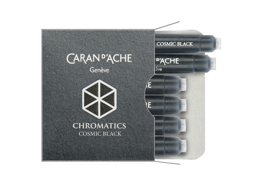 Naboje atramentowe Chromatics - Caran d'Ache - czarne, 6 szt.