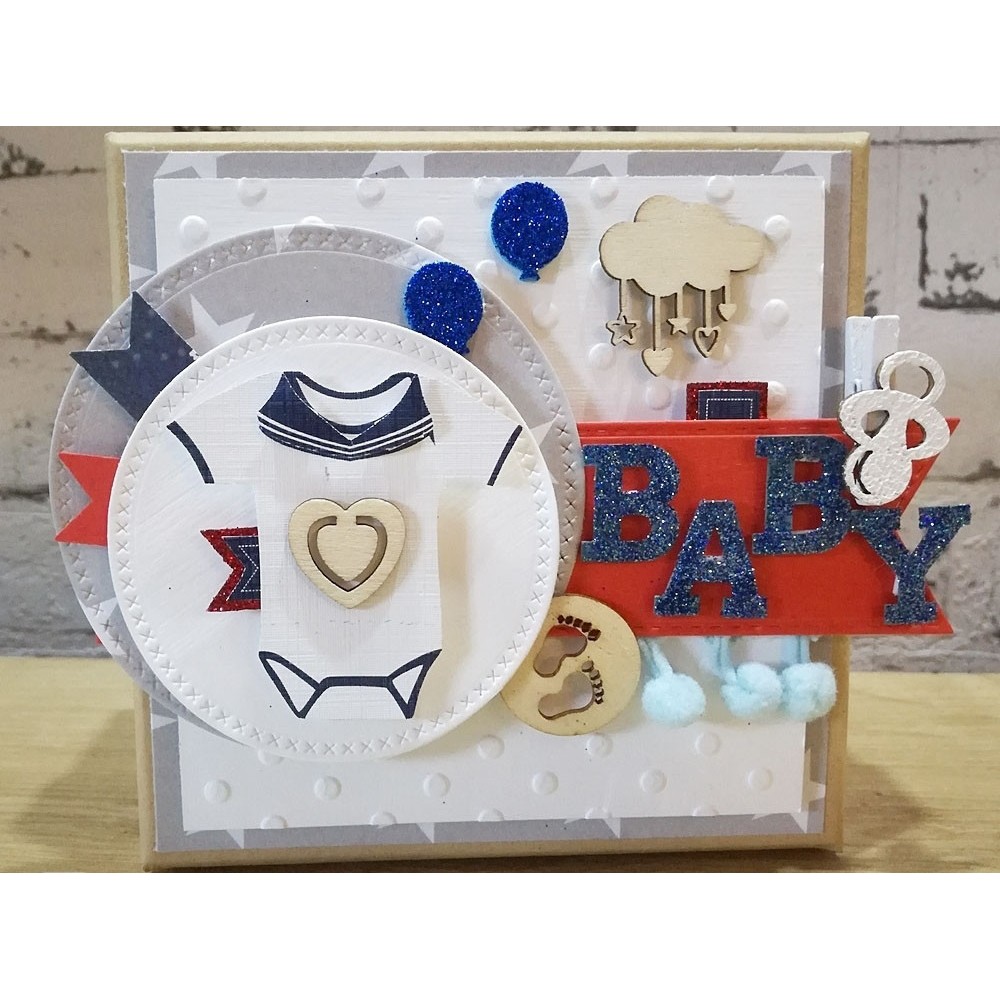 Wood shapes Baby, 40 pcs