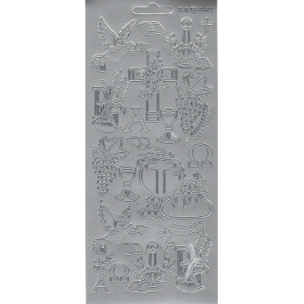 Stickers First Communion - silver