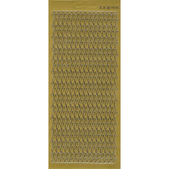 Stickersy, naklejki ażurowe - Szlaczek z listków, złoty