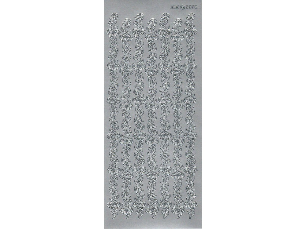Stickersy - Szlaczek z róż 2089 Silver