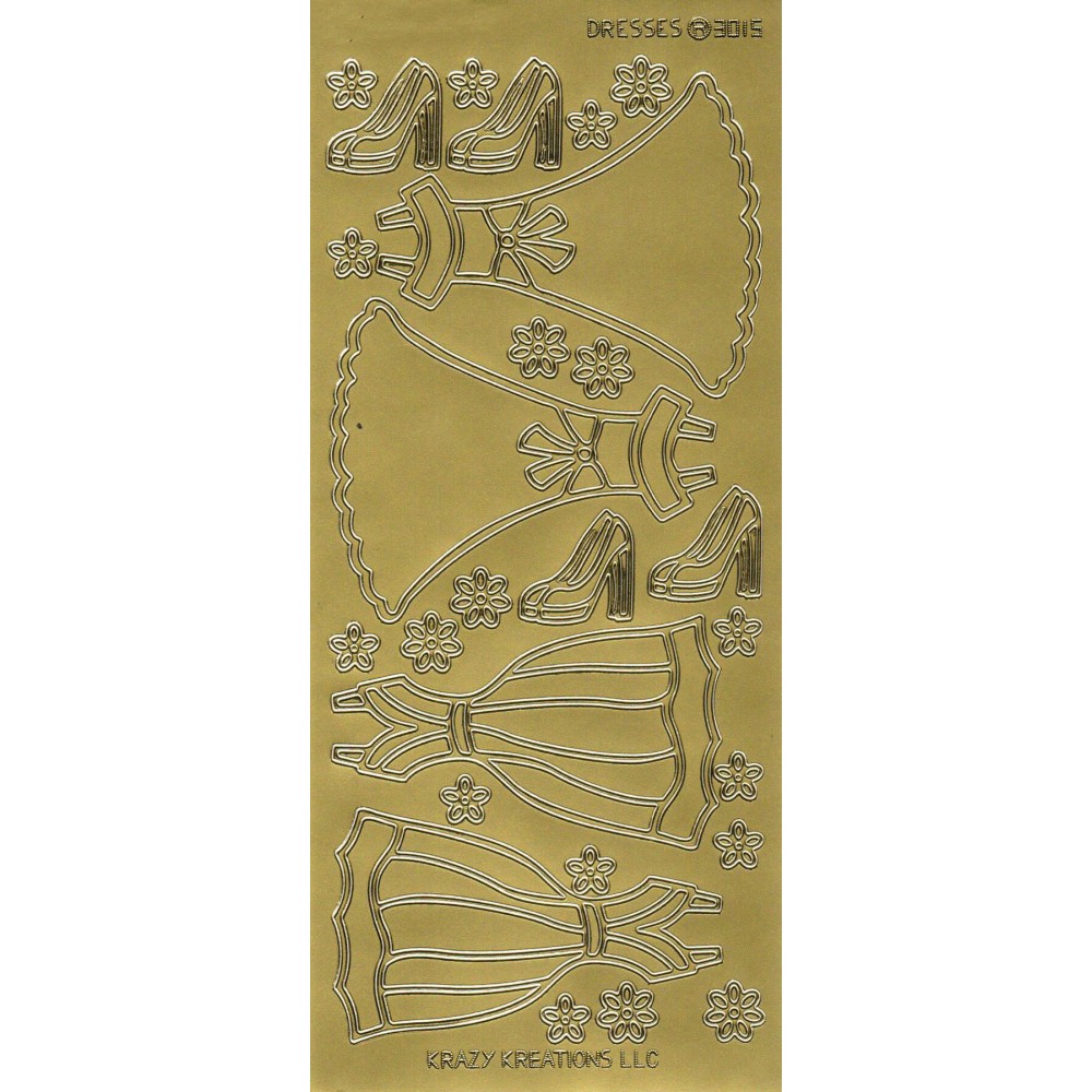Stickersy - Sukienki 3015 Gold