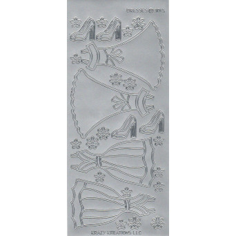 Stickersy - Sukienki 3015 Silver