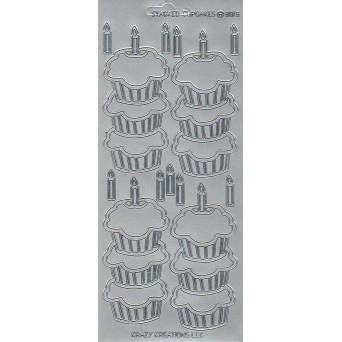 Stickersy - Babeczki 3019 Silver