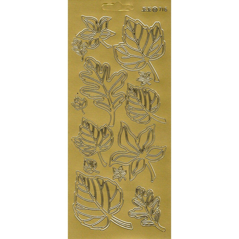 Stickersy - Liście 716 Gold