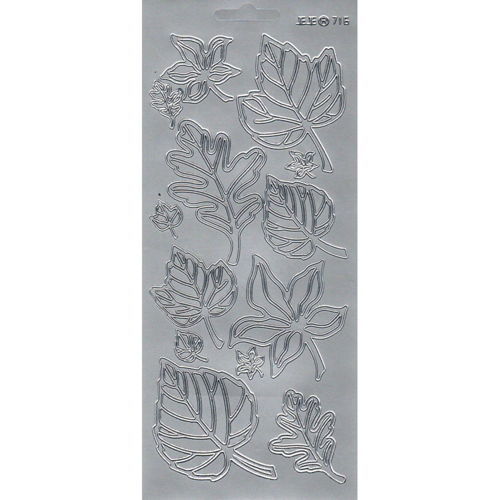 Stickersy - Liście 716 Silver