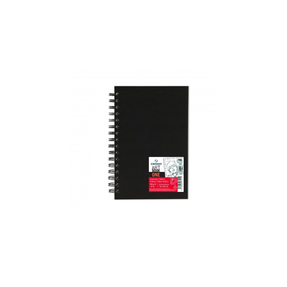 Sketchbook Art Book One 14 x 21,6 cm - Canson - spiral-bound, 100 g, 80 sheets