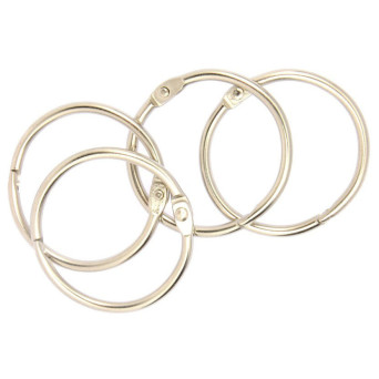 Kółka do albumów metalowe, zamykane - Simply Crafting - srebrne, 38 mm, 4 szt.