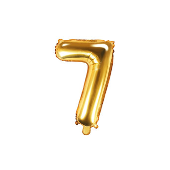 Foil balloon 35 cm Number "7", gold