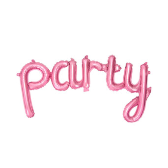 Foil balloon Party - pink, 80 x 40 cm