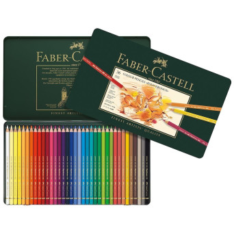 Zestaw kredek Polychromos w kasecie metalowej - Faber-Castell - 36 kolorów
