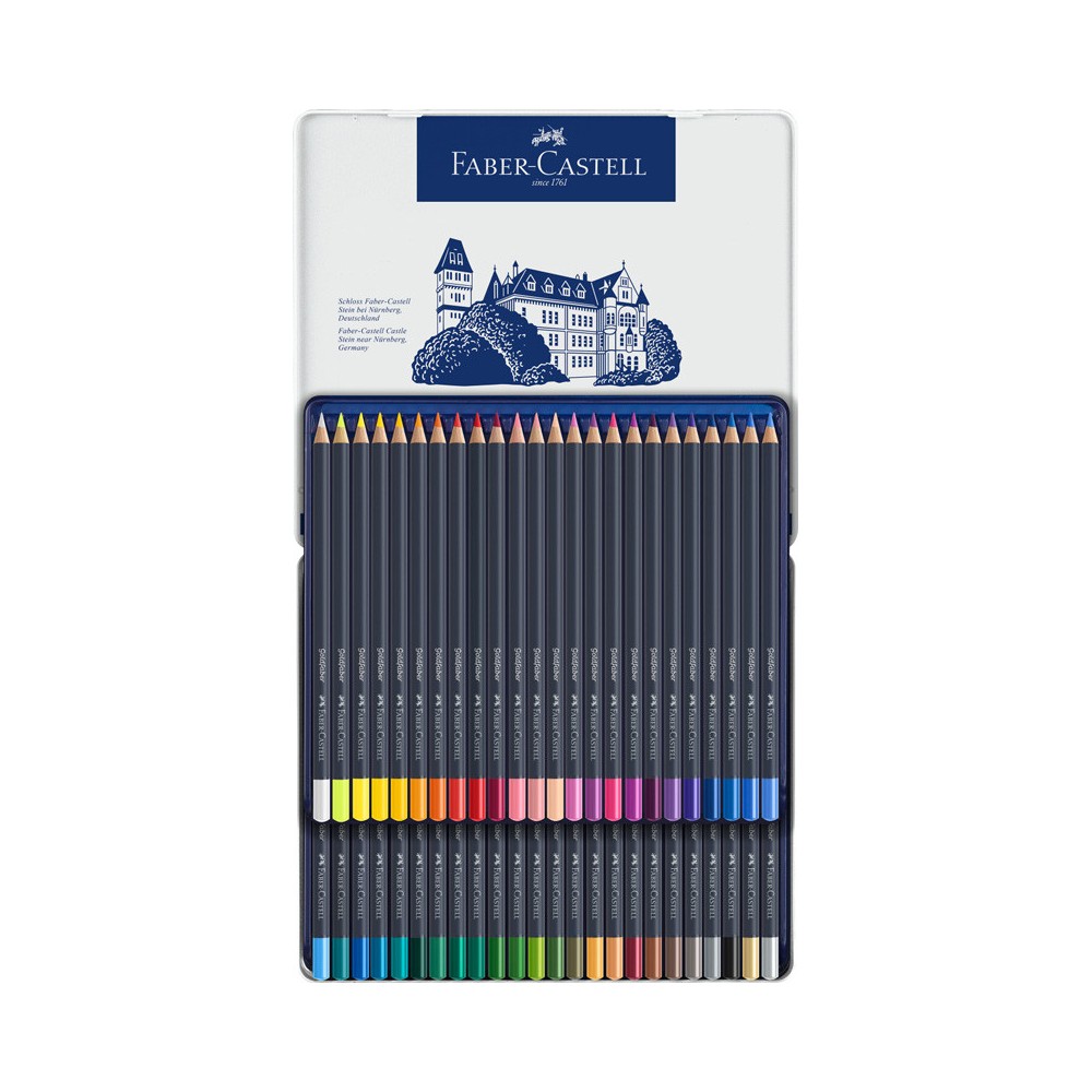 Pencils Goldfaber 48 col. In a metal case - Faber-Castell