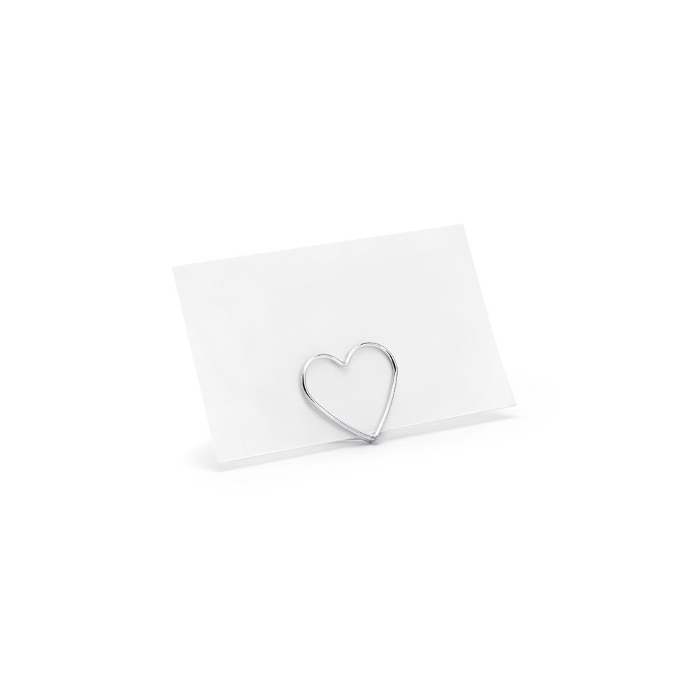 Placement racks - hearts, silver, 10 pcs.