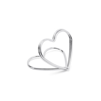 Placement racks - hearts, silver, 10 pcs.