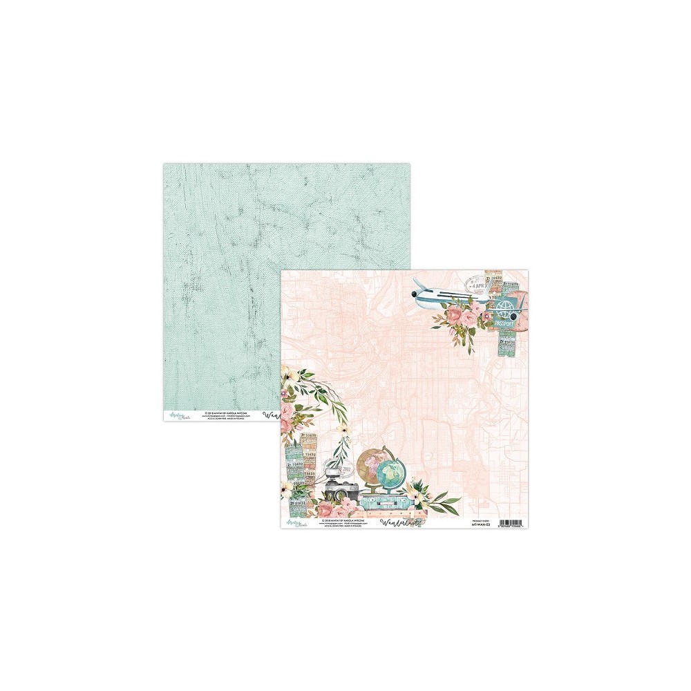 Papier ozdobny - Wanderlust 03 - Mintay by Karola