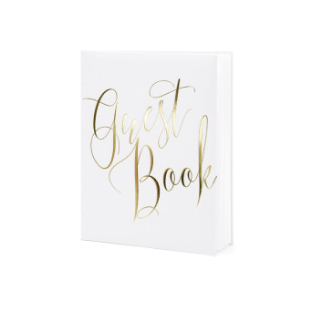 Guest book - white, 20 x 24,5 cm, 22 sheets