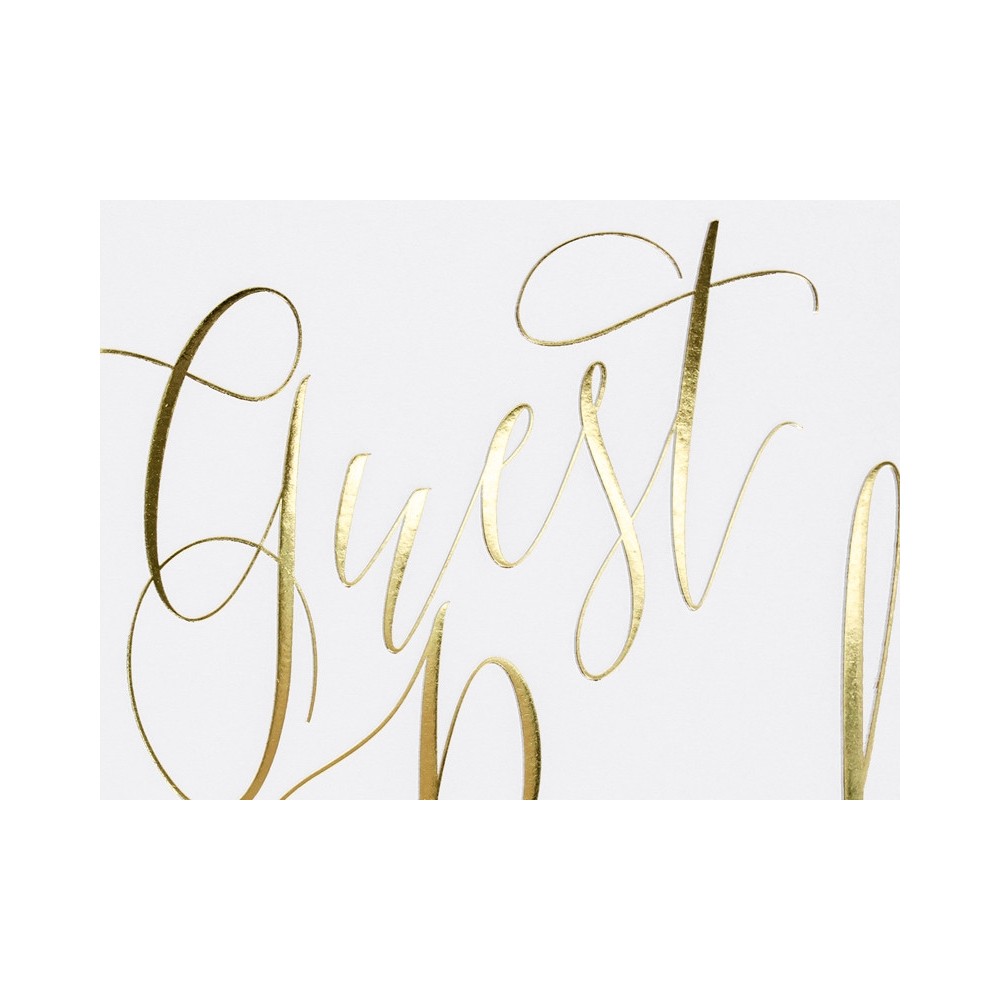 Guest book - white, 20 x 24,5 cm, 22 sheets