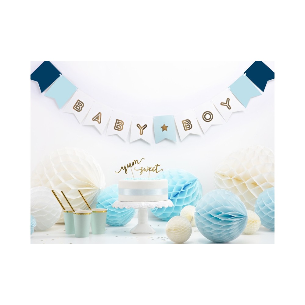 Baner Baby Boy - niebiesko-złoty, 15 x 160 cm
