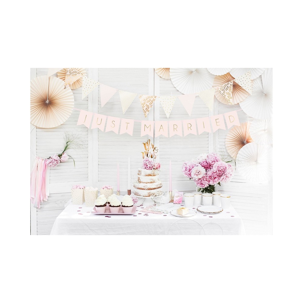 Banner Flags - pink and gold, 2,1 m