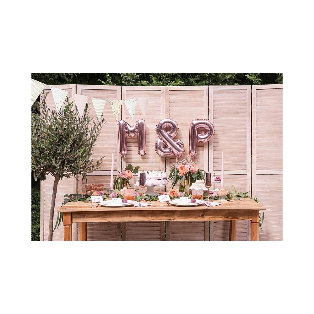 Foil balloon "&" - rose gold, 35 cm