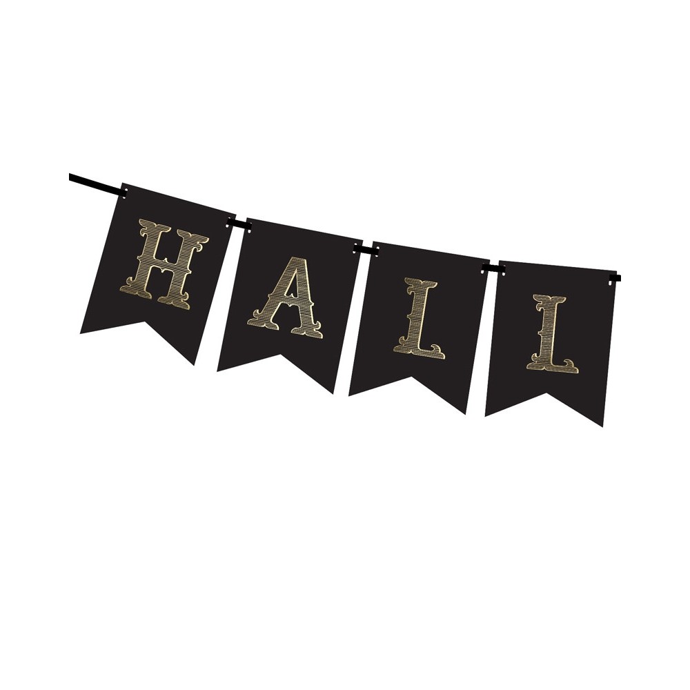 Banner Halloween - black, 20 x 175 cm