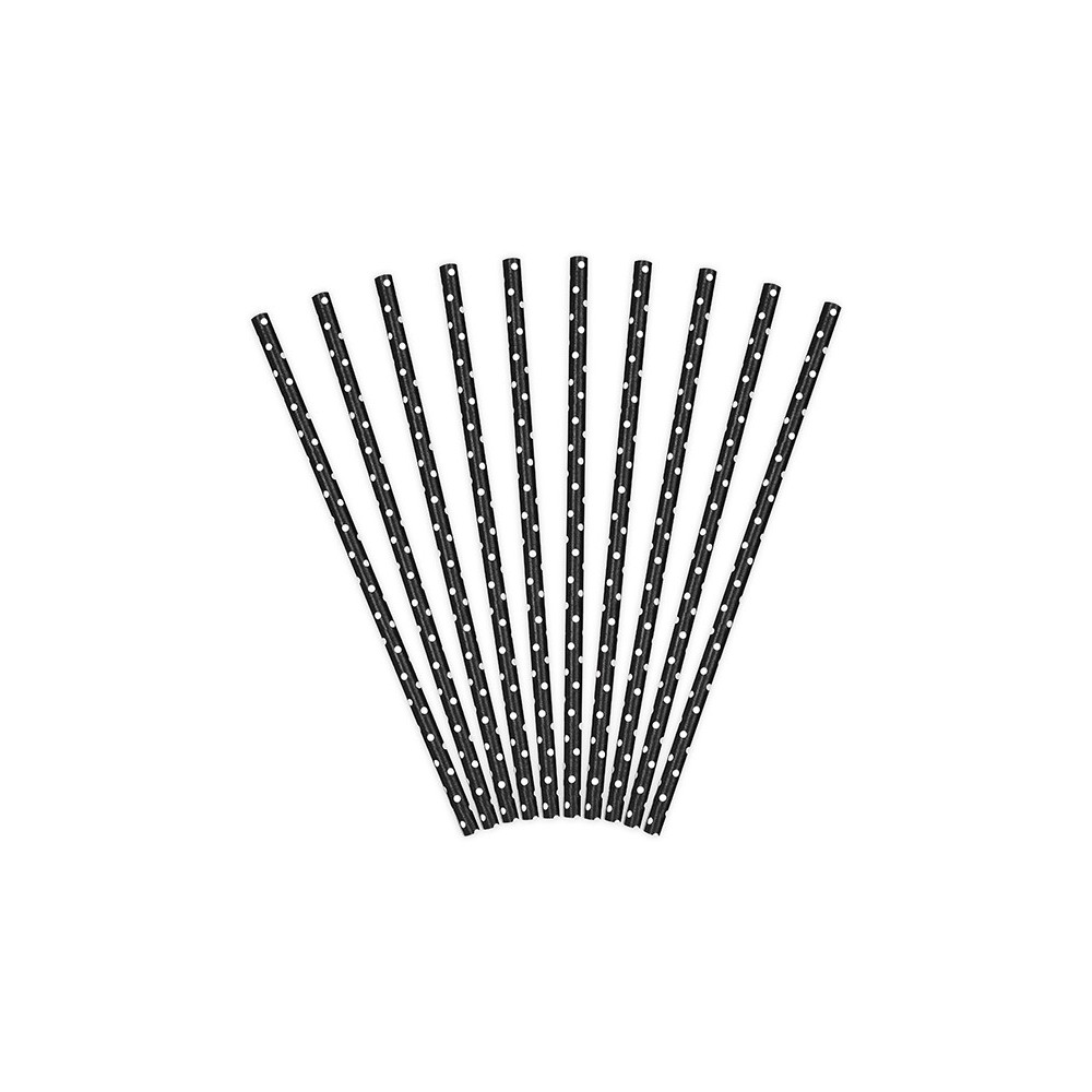 Paper Straws, black, 19,5 cm