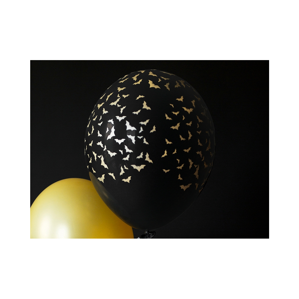 Bats balloons - black, 30 cm, 6 pcs.