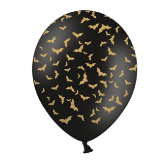 Bats balloons - black, 30 cm, 6 pcs.