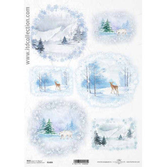 Papier do decoupage A4 - ITD Collection - ryżowy, R1484