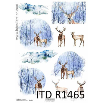 Papier do decoupage A4 - ITD Collection - ryżowy, R1465