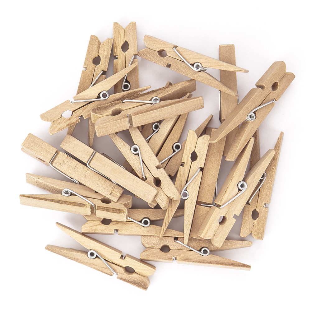 Wooden clips, 20 pcs