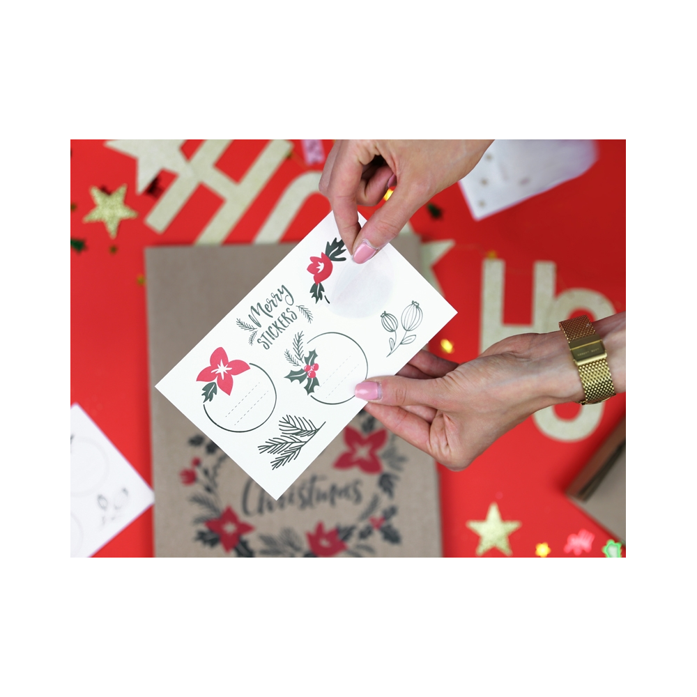 Torebki na prezenty, Merry Little Christmas - kraft, 3 szt.