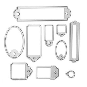 Set of cutting dies - Tags, 10 pcs.