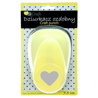 Dziurkacz ozdobny Serce - DpCraft - 7,5 cm