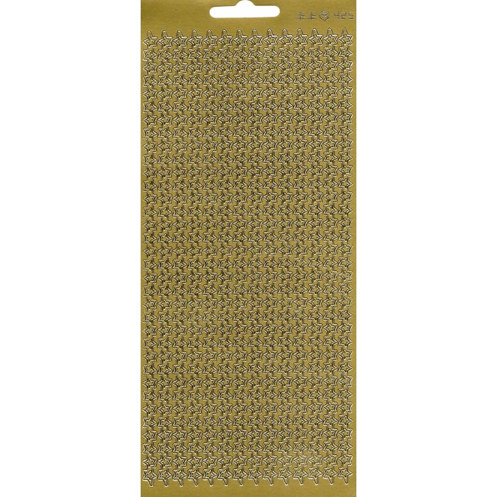 Stickersy, naklejki ażurowe - Gwiazdki, szlaczek, złote