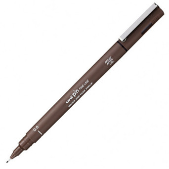 Fineliner Pen UNI PIN 005-200 sepia