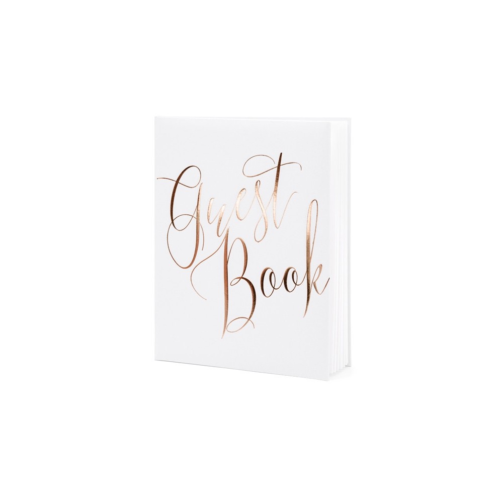 Księga gości, guest book - biała, 20 x 24,5 cm, 22 kartki