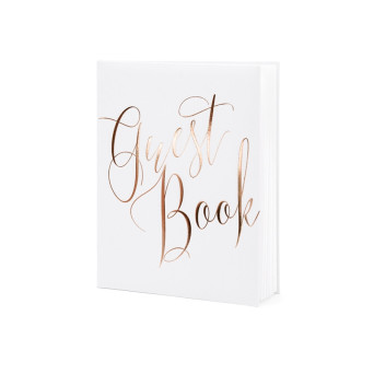 Księga gości, guest book - biała, 20 x 24,5 cm, 22 kartki
