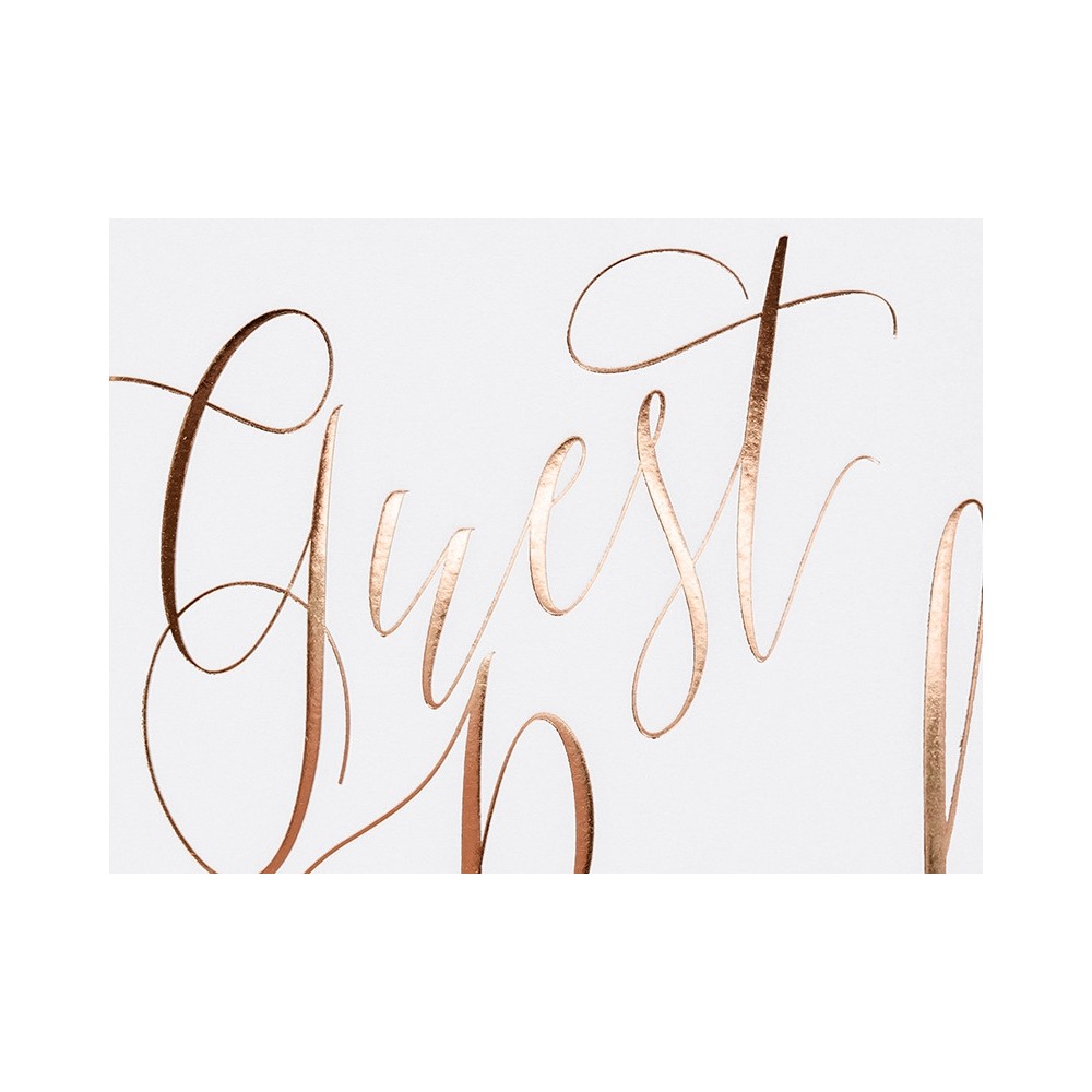 Księga gości, guest book - biała, 20 x 24,5 cm, 22 kartki