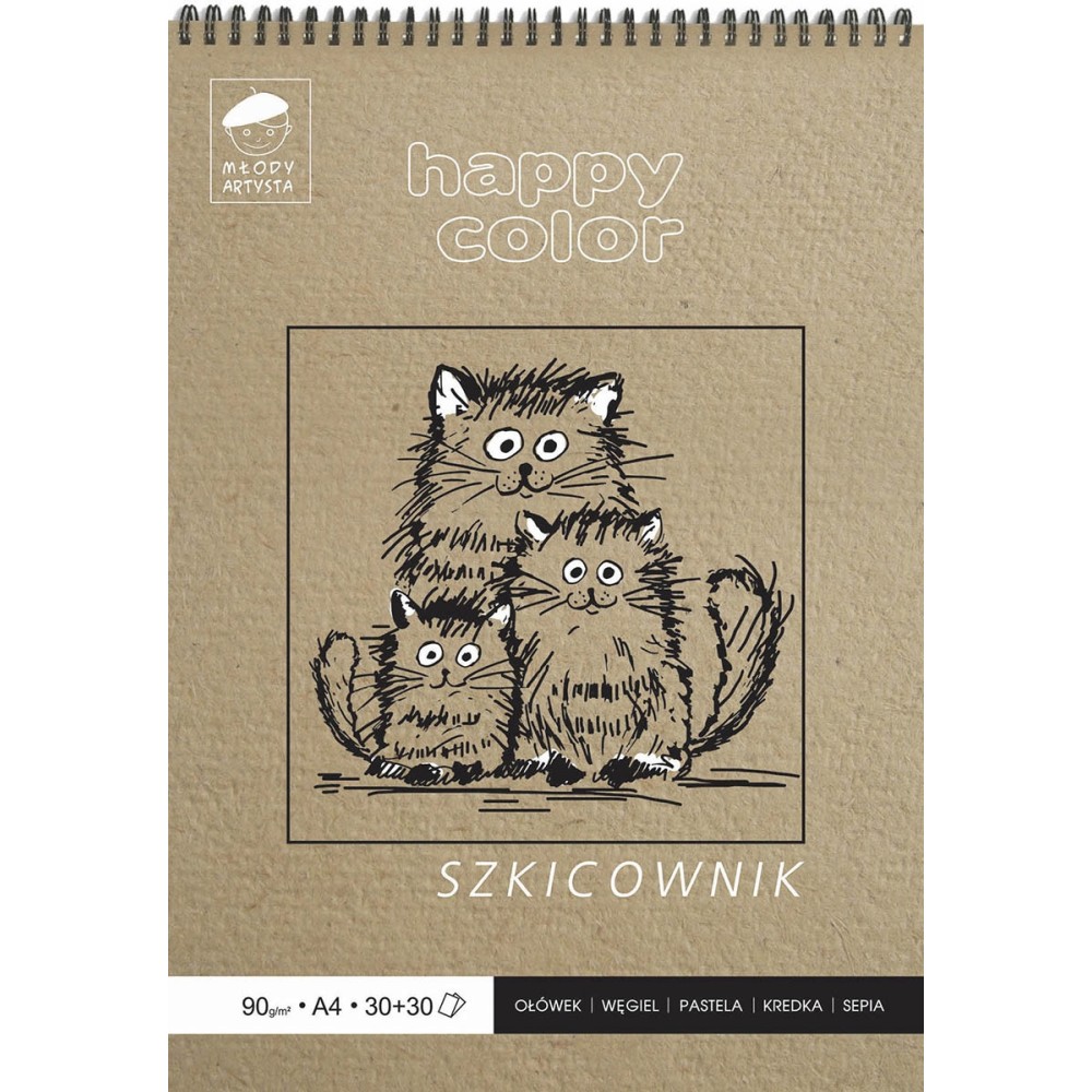 Szkicownik, blok szkicowy Młody Artysta - Happy Color - A5